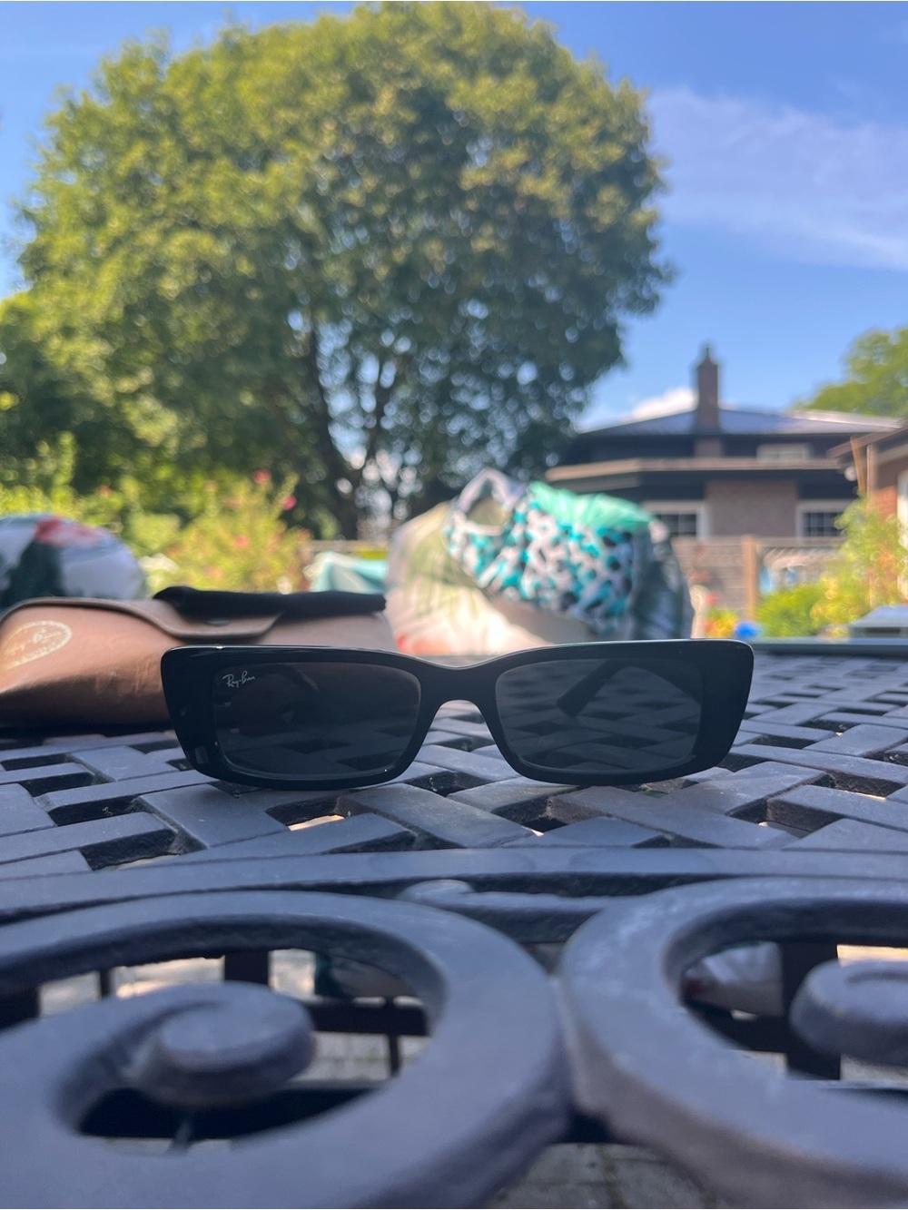 Ray-Ban TERU Black Rectangular Sunglasses